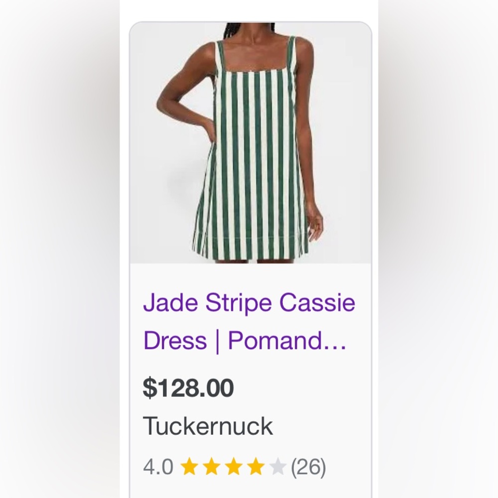 Pomander Place Green Stripe Dress